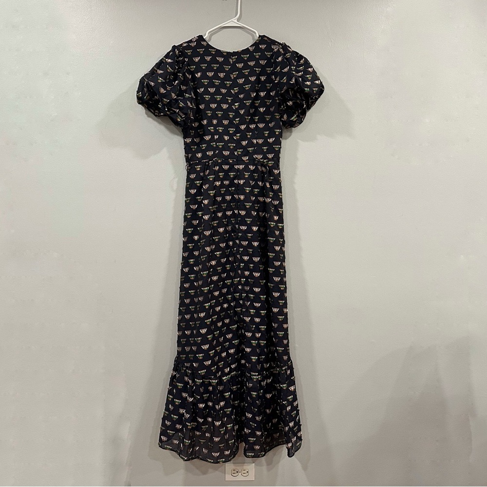 Hunter Bell The Palmer? Dress in Navy Metallic sz 12 - Picture 5 of 6